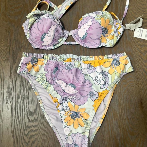 CUPSHE Women Swimsuit Bikini Set High Waisted - Picture 3 of 8